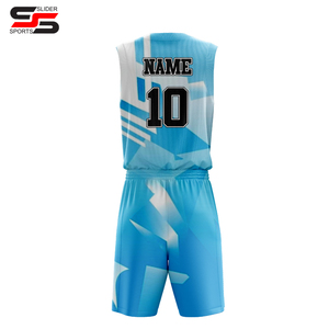 Maillot de basket-ball en polyester 100% de haute qualité en gros, imprimé par transfert thermique personnalisé, respirant, antibactérien, réversible - Product Image 6