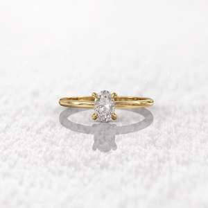 1.5ct ทองคำ14K สำหรับผู้หญิงแหวนหมั้นเพชรรูปวงรีตัดรูปไข่เครื่องประดับสำหรับงานแต่งงานแบบโรแมนติกงานปาร์ตี้ชุบโรเดียมสีดำ - Product Image 6