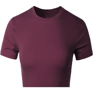 Nouveau T-shirt personnalisé pour femme, col rond, manches courtes, uni, anti-rides, en polaire écologique, respirant, gaufré - Product Image 4