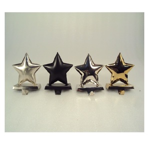 Ribbed Design Christmas Tree Black Metal <b>Stocking</b> <b>Holder</b> For Christmas Table Top Decorative - Product Image 3