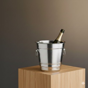 ถังน้ำแข็งสแตนเลสสำหรับไวน์ (ฐาน 3 ชั้น) ขนาด 21 ซม. ผิวขัดเงาโครเมียม ปลอดภัยต่อสิ่งแวดล้อม ได้รับการรับรองมาตรฐาน CE สำหรับบาร์ - Product Image 1