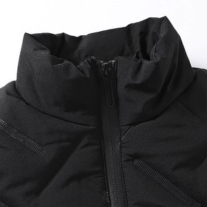 Chaleco acolchado de invierno para hombre, sin mangas, de algodón suave, con cuello alto, cierre de cremallera, patrón liso, uniforme deportivo para empresas, Mono Riders - Product Image 5