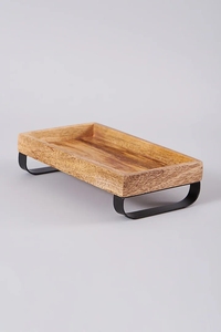 ถาดไม้ไผ่พร้อมที่จับสำหรับเสิร์ฟน้ำชายามบ่ายตกแต่งโรงงานดีไซน์ใหม่ - Product Image 5