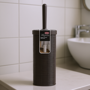 ELEGANCE Portaescobillas de Baño Independiente Color Gris Paloma 30702 Stefanplast, 11.5x11.5x40cm - Product Image 3