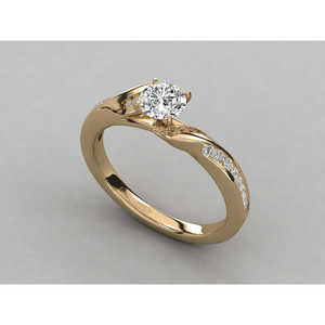 Anillo Solitario de Oro de 14K para Mujer con Diamante Cultivado en Laboratorio - Product Image 6