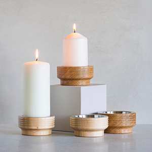 Bougeoir en bois moderne de haute qualité, support au design élégant, parfait pour la vaisselle et la vaisselle, article décoratif - Product Image 4