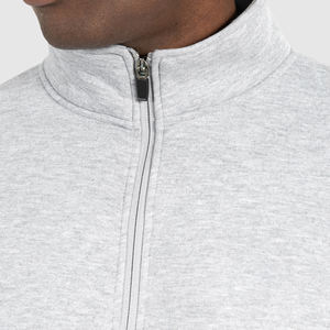 Sudadera de punto térmica con media cremallera para hombre, logotipo personalizado al por mayor, estilo oversize, para otoño e invierno, con hombros caídos - Product Image 6