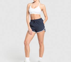 Pantalones cortos deportivos cómodos para mujer, venta al por mayor, pantalones cortos transpirables de Color sólido para el sudor - Product Image 2