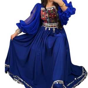 ชุดเดรสยาวคอตตอนสำหรับชนเผ่า Afghan kuchi ปักลายสไตล์ชนเผ่า - Product Image 4