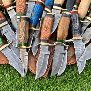 Cuchillo de Caza de Hoja Fija de Alta Calidad al por Mayor, Cuchillos de Caza de Acero de Damasco, Cuchillos de Camping con Mangos Personalizados para Minoristas - Product Image 4