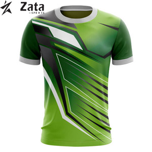 T-shirt en jersey à mailles à coupe régulière, impression par sublimation personnalisée, streetwear, col côtelé, 180 grammes, vierge, 100% polyester, homme - Product Image 5