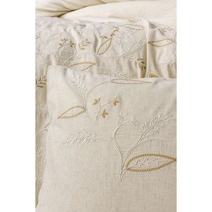 Cotton Box Linen Double Duvet Cover <b>Set</b> with Plant Pattern for Home Use - Product Image 2