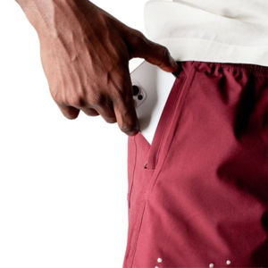 Pantalones cortos de baño de secado rápido de calle alta para hombre personalizados OEM cómodos y elegantes patrón sólido playa de poliéster/algodón de alta calidad - Product Image 4