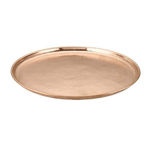 Bandeja de cobre de forma ovalada martillada, mango de resina, mesa de comedor, bandeja de cobre para servir alimentos, bandeja de cobre decorativa - Product Image 3