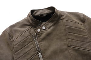 Men's Lightweight Leather <b>Jacket</b> with Custom Logo and Pattern Decoration Different Styles and Designs in <b>Canvas</b> <b>Jacket</b> - Product Image 6