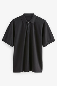 Venta al por mayor de calidad de Exportación personalizada Última marca Negro Regular Fit manga corta Piqué polos - Product Image 6