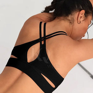 Soutien-gorge de sport respirant et léger pour femme, rembourré, à bretelles réglables, sans couture sur le devant, idéal pour le yoga, la course, la gym et l'entraînement. - Product Image 6