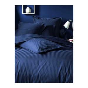 Ensemble de housse de couette en satin rayé Queen Size de qualité supérieure Literie colorée au toucher doux Technique de broderie Intérieurs modernes - Product Image 5