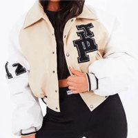 Veste universitaire pour femmes, veste universitaire tendance pour lycéennes, veste de baseball fantaisie tendance en vert pour filles