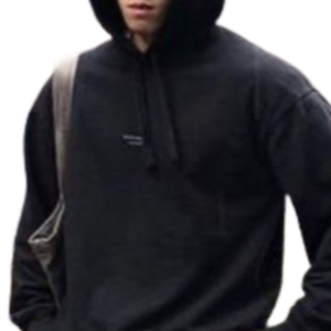 Pull à capuche et sweat-shirt pour hommes chaîne à épaules tombantes avec logo personnalisé uni lourd 100% coton lourd imprimé - Product Image 4