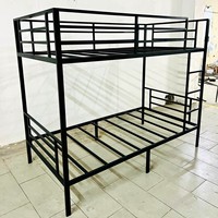 Lit superposé moderne en métal vert marine réglable, taille King/Full, pour la maison, les auberges, les dortoirs, les écoles, les hôtels, les appartements