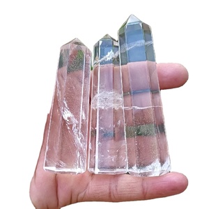 Pierre de guérison en cristal, belle tour polie, pointe de quartz clair pour décoration, baguette de quartz clair, vente en gros - Product Image 1