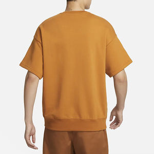 Haute qualité plaine recadrée personnalisé 100% coton goutte épaule t-shirts pour hommes blanc col montant lourd surdimensionné boxy t-shirt - Product Image 2