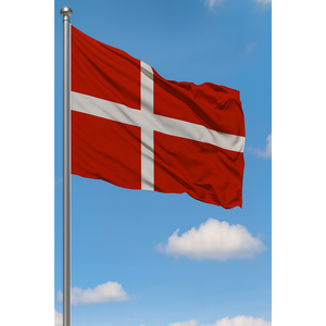 Digital Silk Denmark Outdoor <b>Flag</b> with Aluminum <b>Pole</b> - Product Image 3