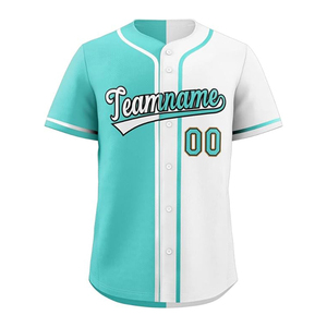 Camisetas lisas de béisbol con estampado personalizado, camiseta de béisbol azul, camiseta de béisbol barata con sublimación para hombre - Product Image 1