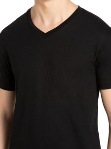 Wholesale Blank T Shirt <b>black</b> color Custom 100% Cotton T-Shirt Printing Logo For <b>Men</b> Plain T Shirts Printed - Product Image 4