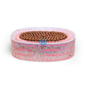 Plateau de service ovale incrusté de nacre, plateau à pâtisserie pour Dessert plateau à chocolat Capiz bleu pour Ramadan Eid Mubarak fabriqué à la main - Product Image 6