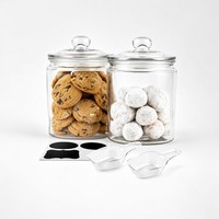 Pot de conservation hermétique en verre transparent avec couvercle, récipient de cuisine de qualité alimentaire, conteneur cylindrique rond pour aliments secs