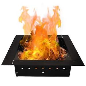 Fosse de feu de camp carré en acier avec revêtement antirouille pour BBQ de jardin et événements en plein air - Product Image 1