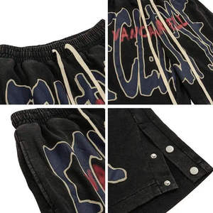 กางเกงขาสั้นผู้ชายซักได้ไซส์ใหญ่พิเศษระบายอากาศ, กางเกงวิ่งผ้าฟลีซผ้าฝ้าย100% - Product Image 3