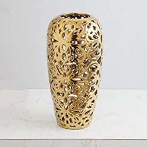 Vase à fleurs en métal de qualité supérieure pour mariage et fête, décoration de table, aspect fantaisie, couleur argent, finition brillante et polie - Product Image 4