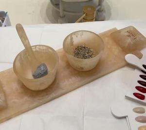 Nouvelle tendance personnalisée couleur ombragé résine noix bol fabriqué à la main Style minimaliste couverts ustensiles de cuisine écologique service alimentaire - Product Image 3