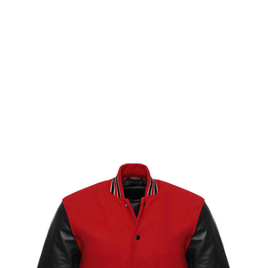 Blouson aviateur universitaire en laine personnalisé 2025 pour hommes Chenille Works Casual Print Plain Sheep Winter Button Leather Plus Size Letter - Product Image 5