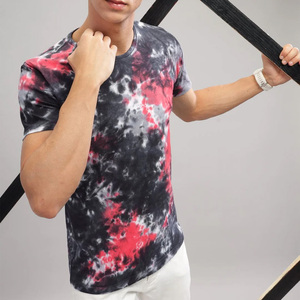 OEM hombres tie Dye camisetas verano casual personalizado impreso tela de algodón transpirable con etiqueta privada y logotipo de personalización - Product Image 4