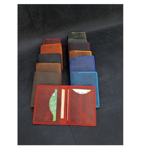 Cartera de cuero genuino de estilo comercial grande de alta calidad con tarjetero suave Colores diversos para tarjetas de visita - Product Image 1