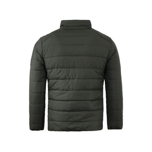 Men's Premium Quality Winter Puffer Jacket Custom Print Quilted Oversized Hooded Coat Stand Collar Soft <b>Canvas</b> Zipper Design - Product Image 3