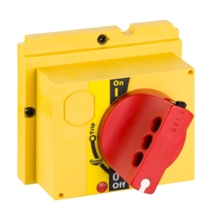 Interrupteurs rotatifs directs Schneider Electric LV429339 ComPact NSX séries 100/160/250 avec poignée rouge et façade jaune IP40 - Product Image 1