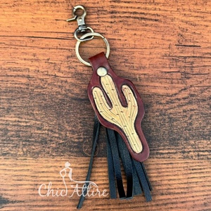 Llavero de cuero con flecos personalizado occidental, llavero de cuero genuino, llavero de vaquera, llaveros de cuero de lujo - Product Image 2