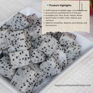 Cubes de fruits du dragon congelés du Vietnam de qualité supérieure Pitaya (fruit du dragon) congelé en vrac - Product Image 6