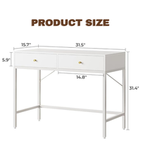 Vanité de maquillage de chambre à coucher moderne avec tiroirs Table de vanité compacte et étanche pour petits espaces Vietnam OEM & ODM
