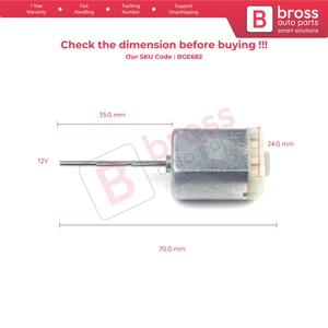 Motor de eje estriado BGE682 FC 280 12V DC 35 mm para cerradura de puerta de coche, actuador de tapa de combustible, reparación de espejos plegables - Product Image 6
