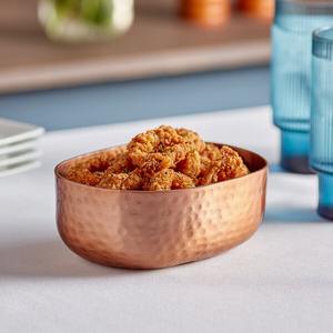 Bol en cuivre pur fait main pour la cuisine, bol en cuivre pour fruits secs et namkeen, vaisselle de service traditionnelle indienne en cuivre - Product Image 4