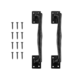 Tendance poignée de porte en métal robuste résistante à la rouille poignée robuste moderne industriel noir enduit tirer porte d'entrée de matériel Durable - Product Image 2