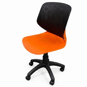 Silla de Oficina Moderna ARSU, Asiento Colorido, Respaldo de Malla Negra, Base Giratoria de Acero Inoxidable, Altura Ajustable, Diseño Contemporáneo - Product Image 5
