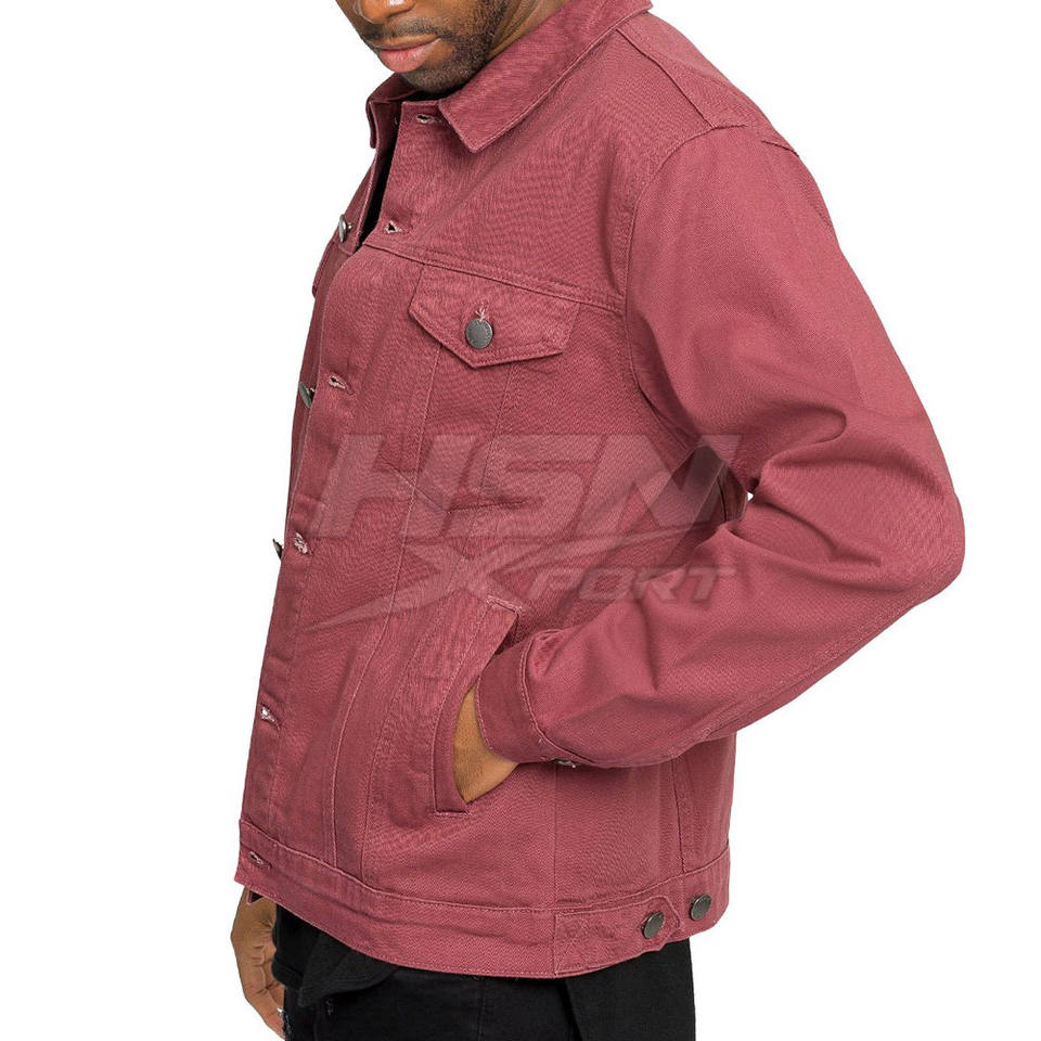 Men Classic Jeans Trucker Jacket Winter Long Sleeves Button Closure ...