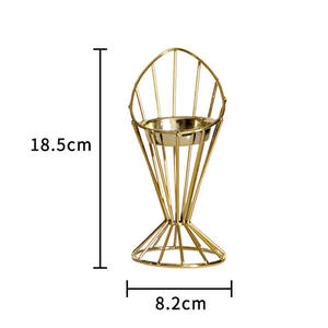 Portavelas decorativo de metal, moderno adorno de mesa, centro de mesa para bodas, soporte votivo premium, decoración para el hogar, regalo para festividades - Product Image 2